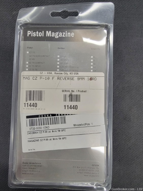 Mag Bundle* 3 CZ-USA P-10 F 9mm magazines, 10-round capacity-img-1
