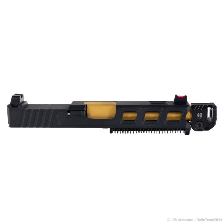 9mm Complete Pistol Slide - Glock 19 Compatible - Quad Comp. - Assembled-img-1
