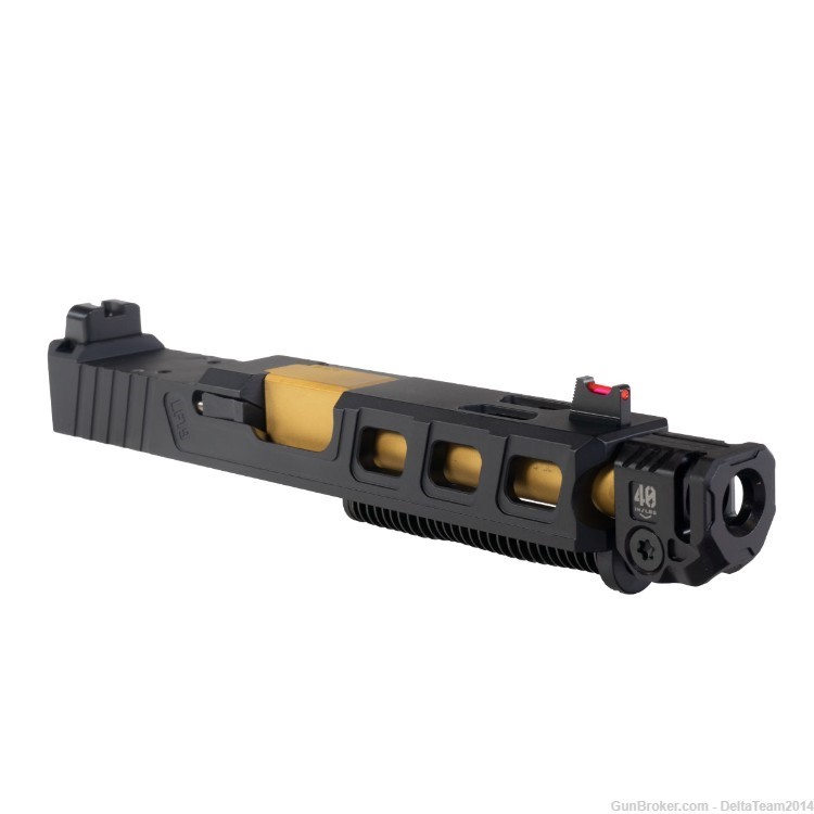 9mm Complete Pistol Slide - Glock 19 Compatible - Quad Comp. - Assembled-img-0