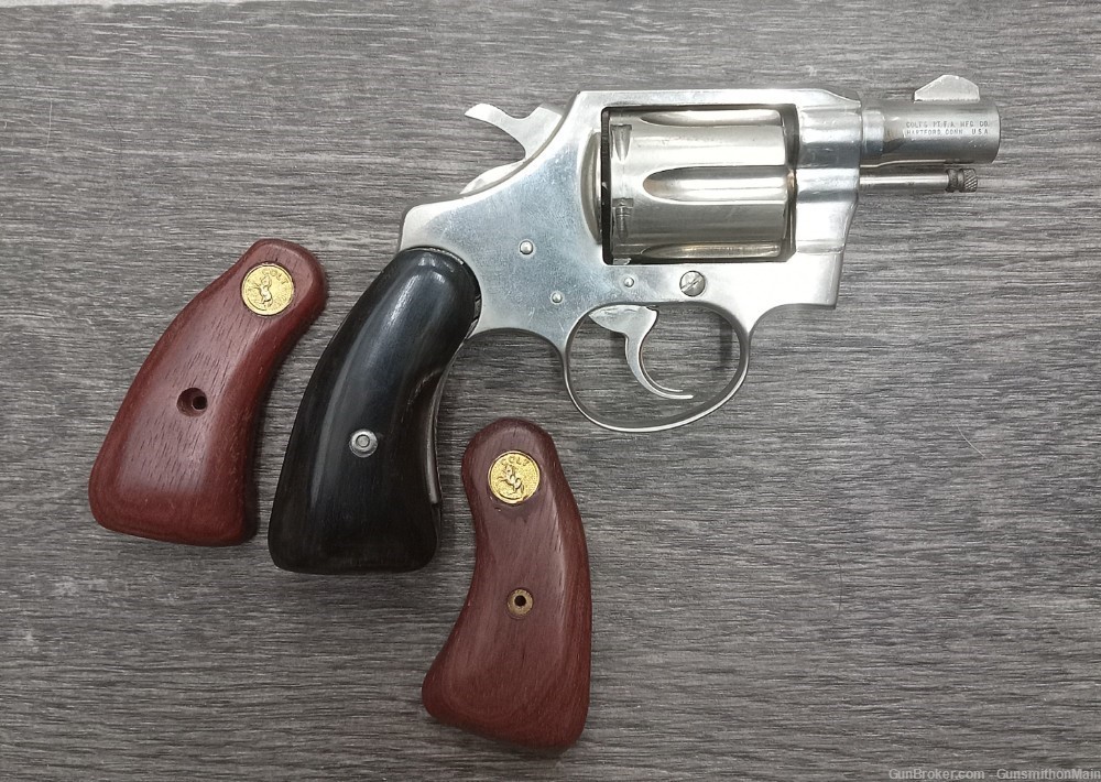 Colt Detective Revolver, .38 SPL, 6 rounds, +Extra Grips -img-0