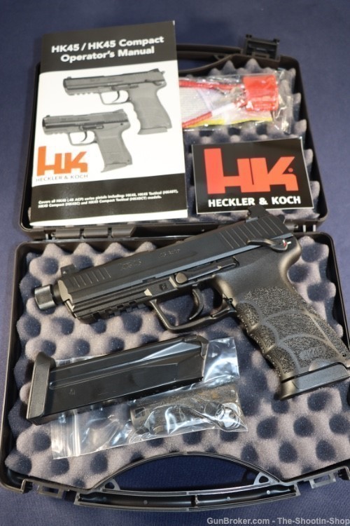 Heckler & Koch H&K HK45T Tactical V1 Pistol 45ACP HK45 Threaded MS Decocker-img-0