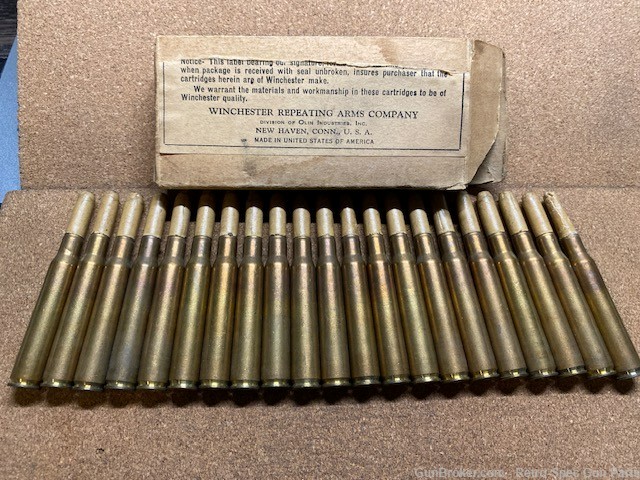 Winchester W.R.A. 30.06 Paper Style Blanks - Lot of 21 Rounds-img-0