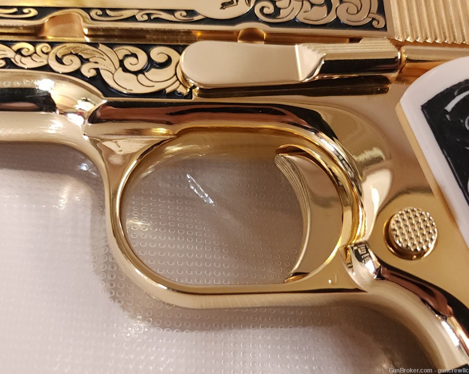 Colt Seattle Engraving Classic Scroll 1911 24K Gold 45ACP NM 5" Layaway-img-7