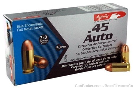 Aguila Ammunition .45 ACP 230gr FMJ Box of 50 1E452110 (WF)-img-0