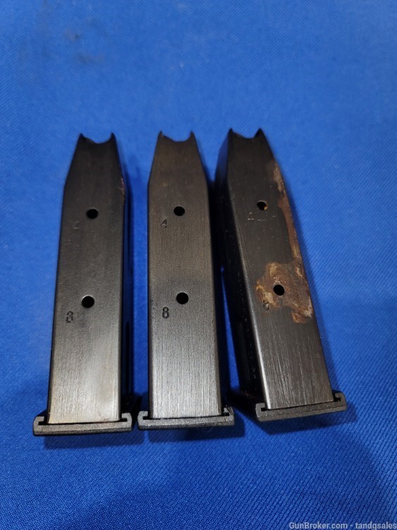 3 Beretta or Stoeger 8040C Mini Cougar .40S&W 8rd. Orig. Factory Magazines-img-1