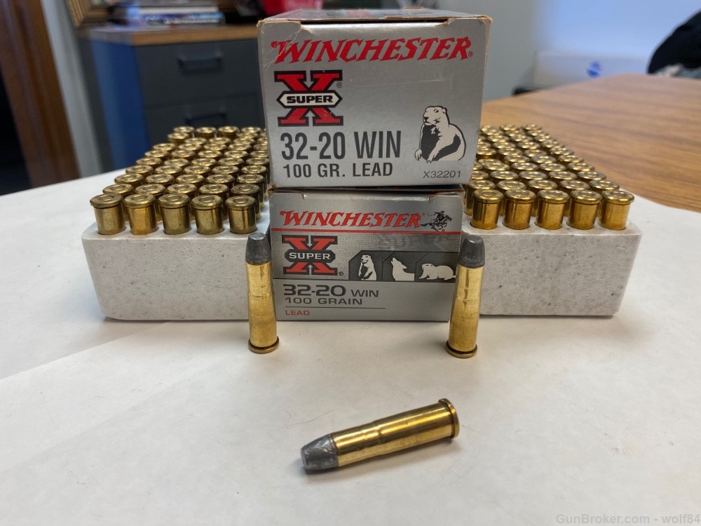  32-20 Winchester Super X  .32 20 Win. 100 gr. Lead 100 rounds -img-1