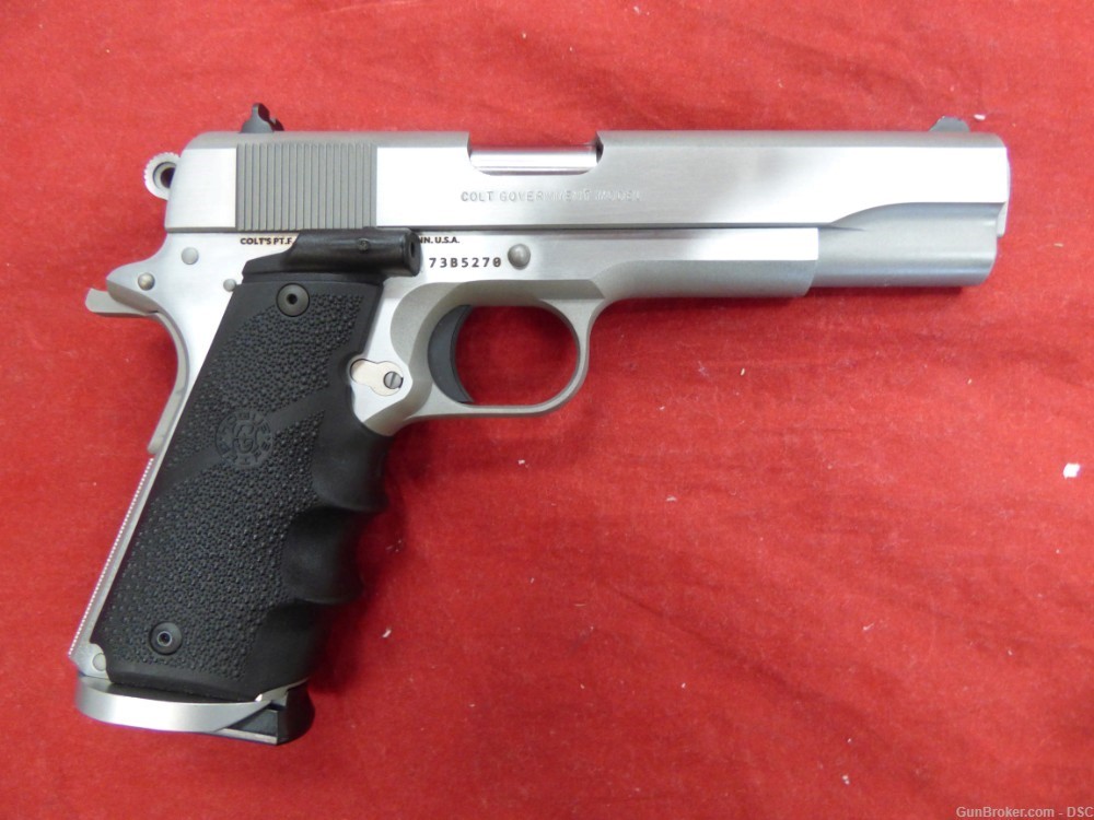 Colt 1911 MKIV Series 70 Stainless 45ACP 1/500 Factory Frankengun Hogue NM-img-0