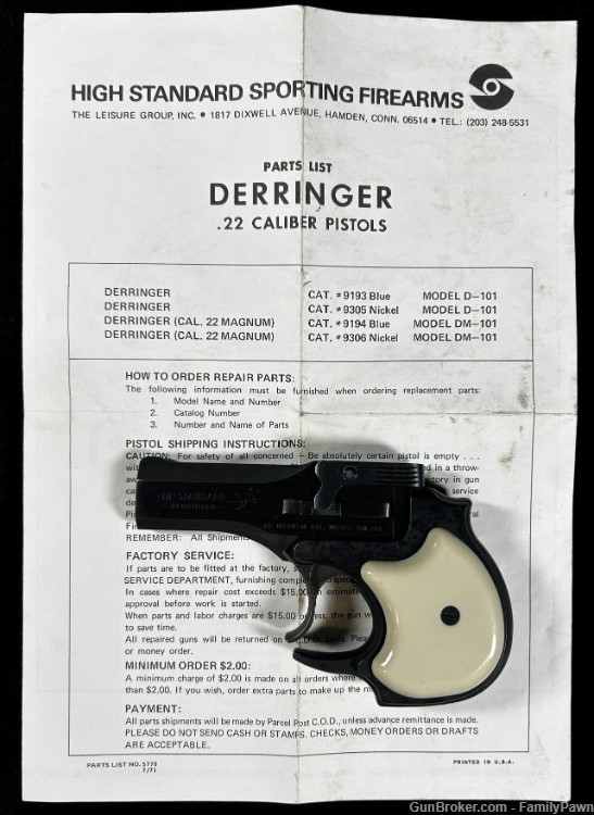 High Standard DM-101 Derringer NICE! *-img-0