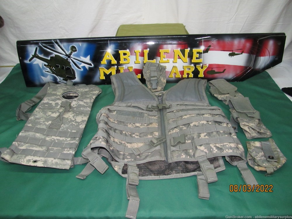 Army ACU Fighting Load Carrier Vest FLC Tactical LBE Pouches Hydration-img-1