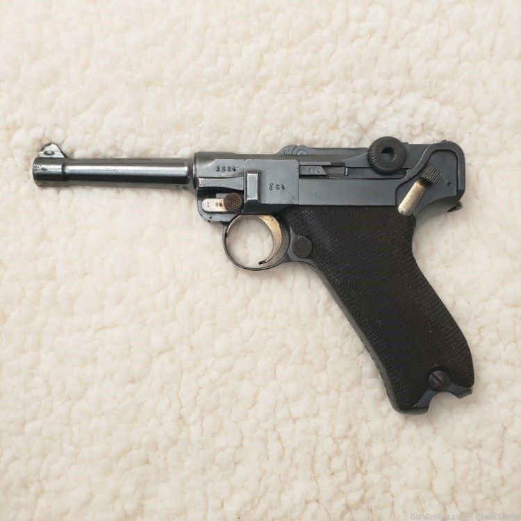 1912 Erfurt Military Luger Pistol + 2 Mags and Holster ALL Matching Serials-img-1
