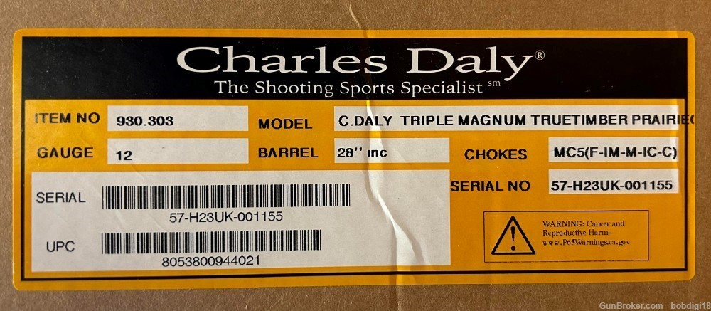 Charles Daly Triple Magnum 930.303 True Timber 28" 3.5" Chamber NO CC FEES-img-4