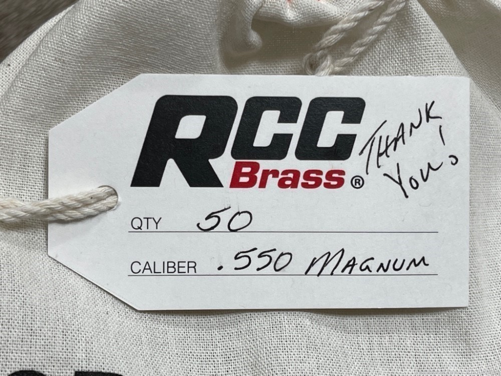 NEW 50 PIECES OF 550 MAGNUM BRASS BY RCC BRASS-img-1