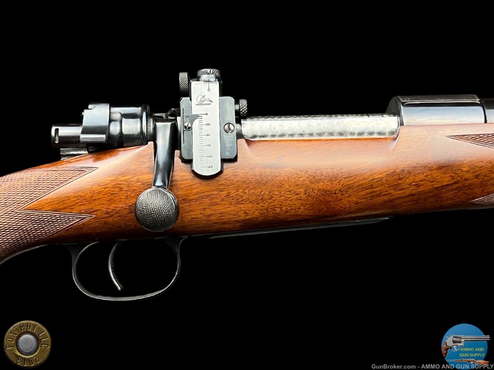 GRIFFIN & HOWE #1958 7mm MAUSER STANDARD - 1949 - LYMAN 48 PEEP - BUY NOW! -img-7