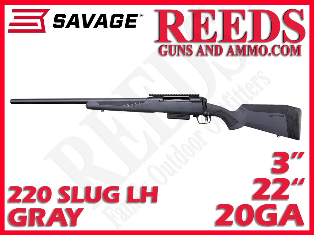 Savage 220 Slug Left Hand Gray 20 Ga 3in 22in 57378-img-0