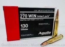 Aguila .270 Win 130gr Soft Point 20rd-img-0
