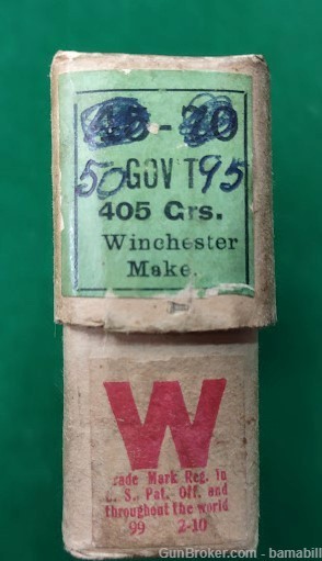  45-70-405,   WINCHESTER,   Excellent 2 Piece Box,  Headstamp 45-70 WRA CO.-img-3