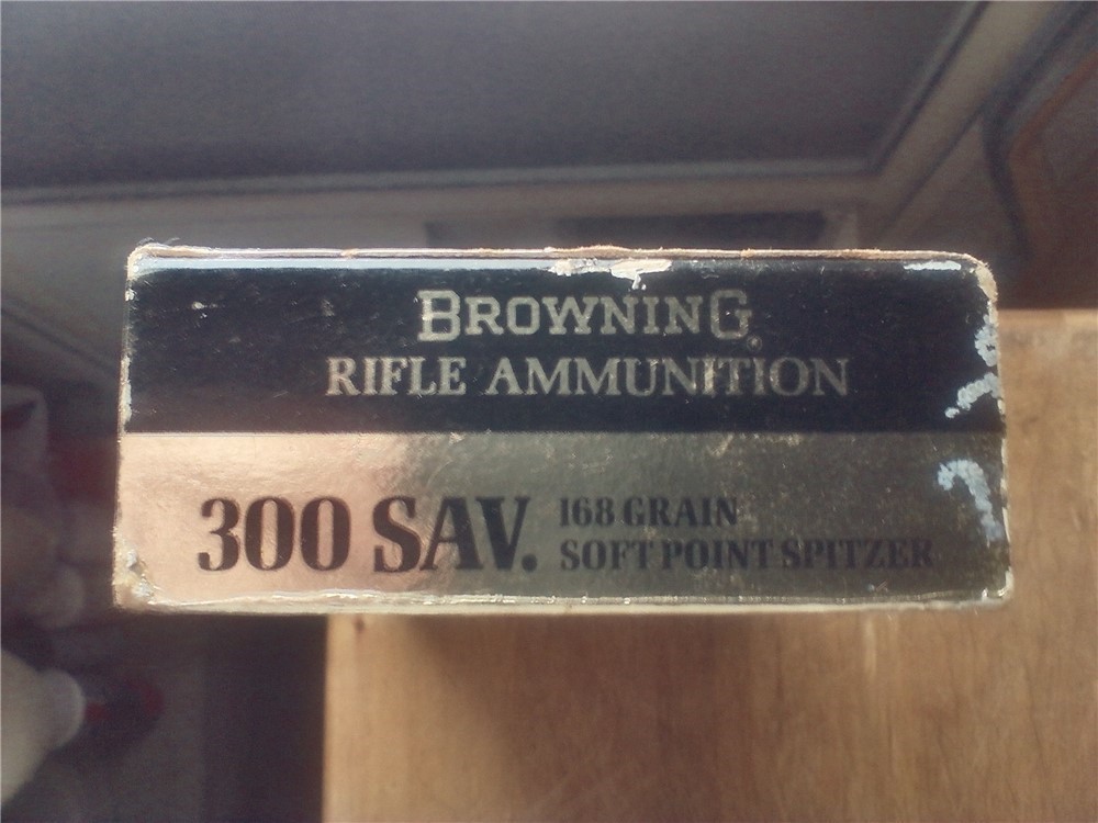 Vintage Browning 300 Savage-168 gr.soft point Spitzer ammo-img-0