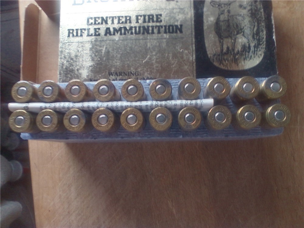 Vintage Browning 300 Savage-168 gr.soft point Spitzer ammo-img-2