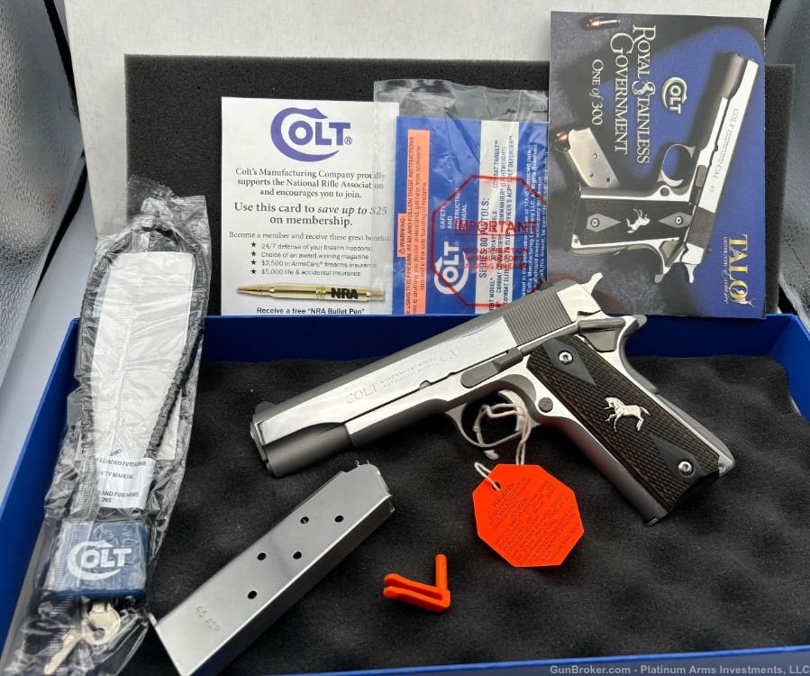 Colt Royal Stainless Govt Talo 1 of 300 Bright Polished Stainless Steel -img-7