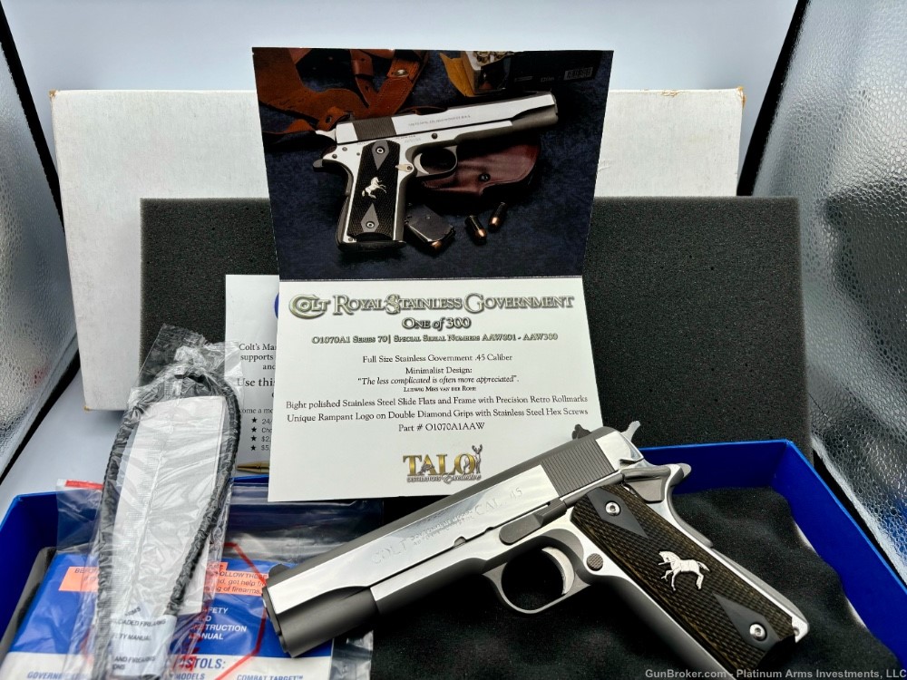 Colt Royal Stainless Govt Talo 1 of 300 Bright Polished Stainless Steel -img-4