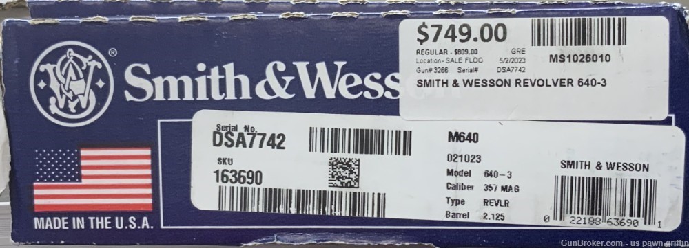 SMITH & WESSON 640 357 MAG NEW-img-1