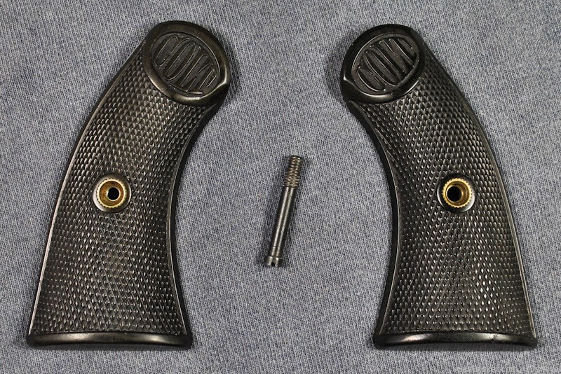 COLT FACTORY NEW POLICE / EARLY POLICE POSITIVE HARD RUBBER GRIPS-img-0