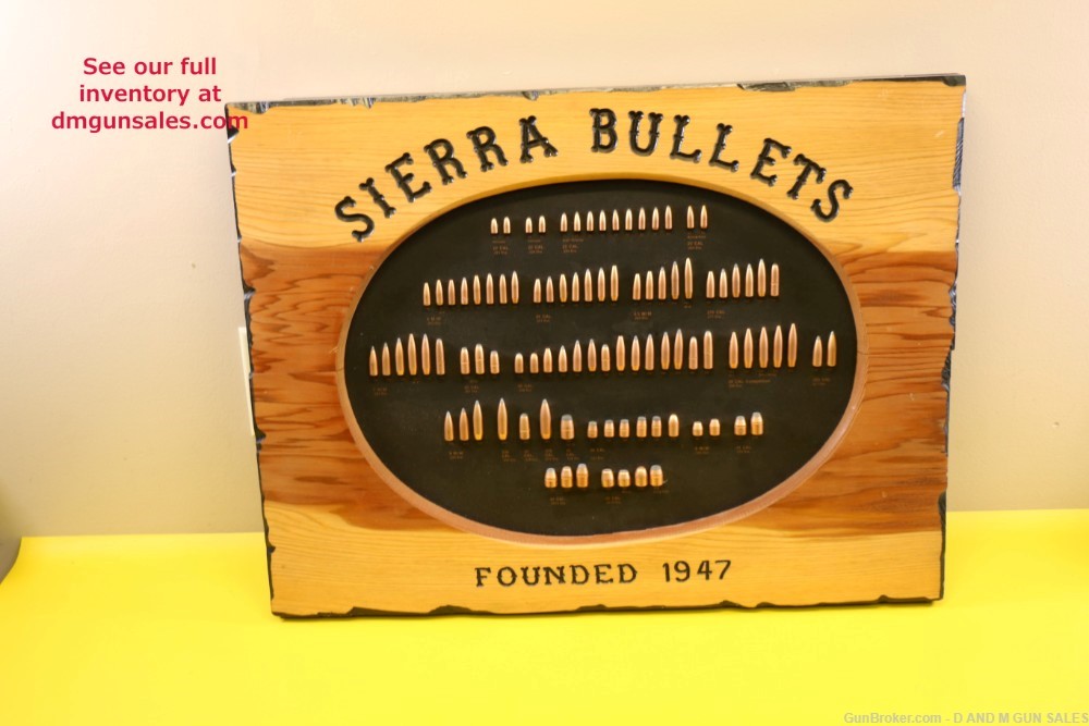 SIERRA BULLETS FOUNDED 1947 REDWOOD BULLET BOARD 1980s-img-0