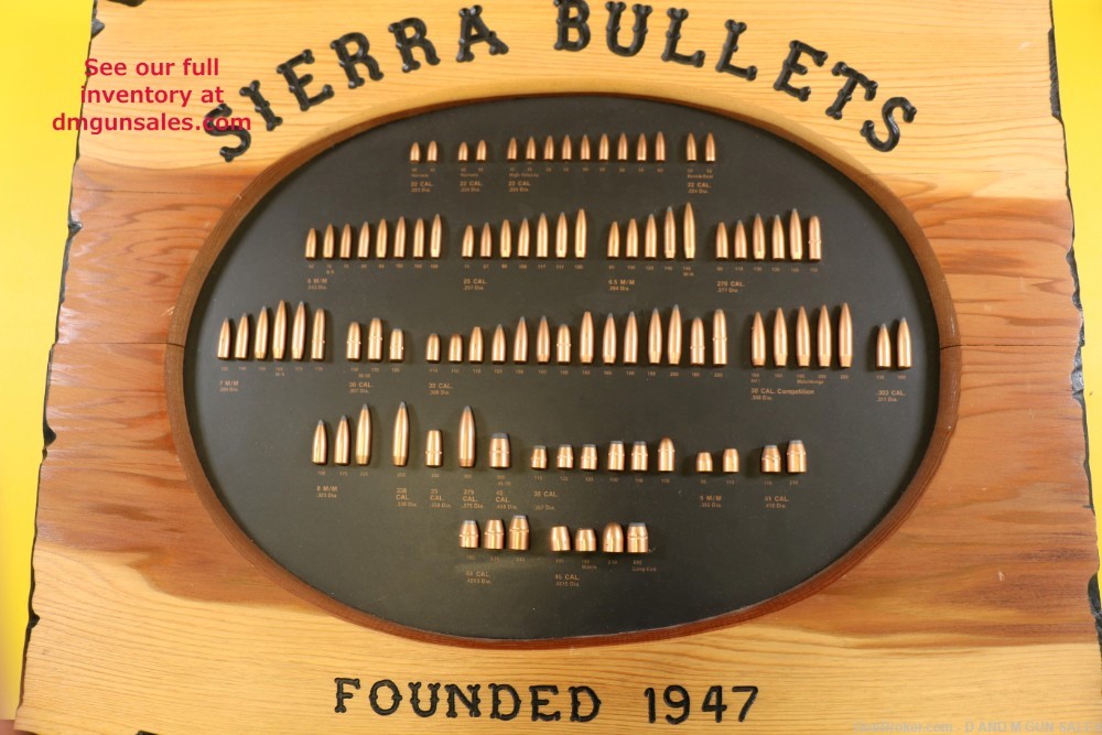 SIERRA BULLETS FOUNDED 1947 REDWOOD BULLET BOARD 1980s-img-2