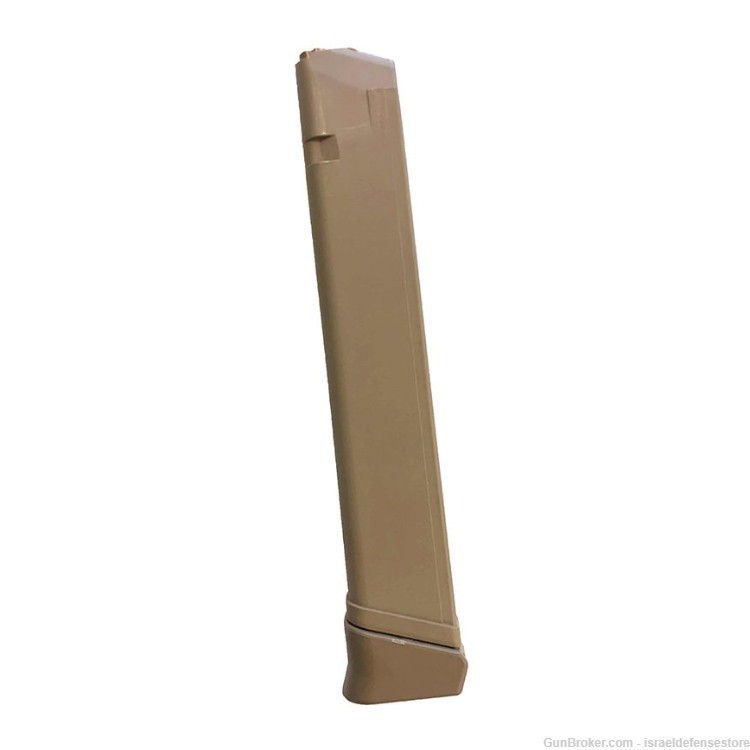 Glock Extended Magazine 9mm 33 Round fits Glock 17, 18, 19, 26 & 34 - Tan-img-1