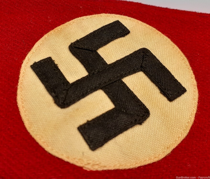 Superb WWII German NSDAP Wool Arm Band-img-2