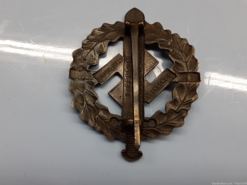 Original German NSDAP ( PARTY) SA/SS Sports Badge in Silver-img-1