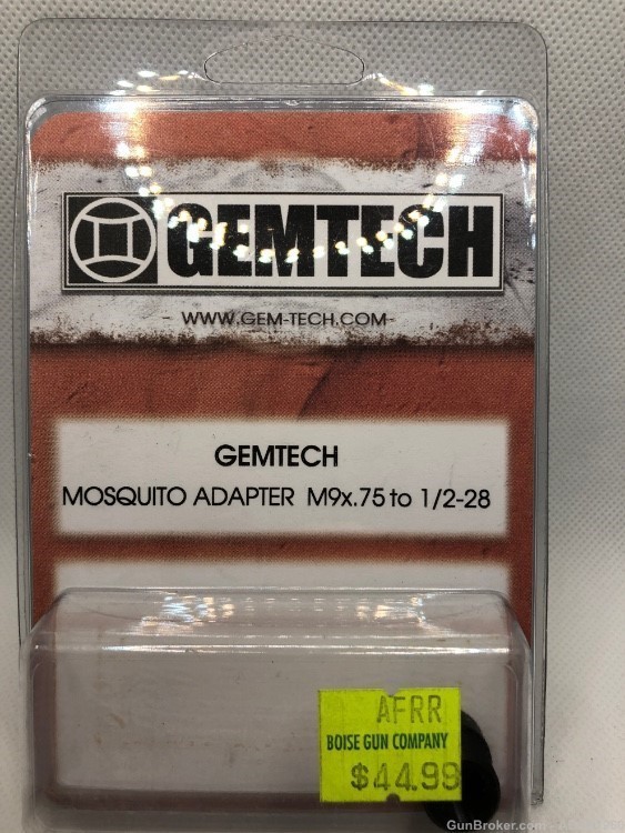Gemtech Mosquito Adapter M9x.75 to 1/2-28 Pistol Suppressor NOS-img-0