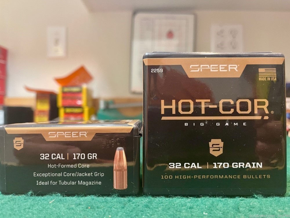 200 qty of 32 Cal .321" Speer Hot-Cor 170 gr SPFN bullets -img-1