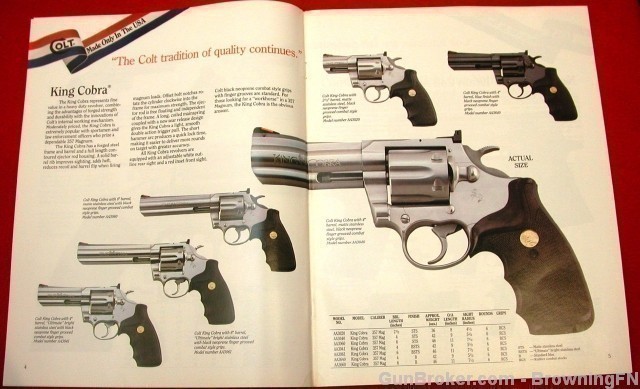 Orig Colt 1989 Catalog Mod.380 Government, Mustang-img-2