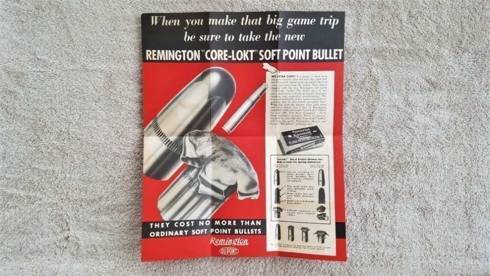 Orig Remington New Core-Lokt Soft Point Bullet Flyer 1941-img-2