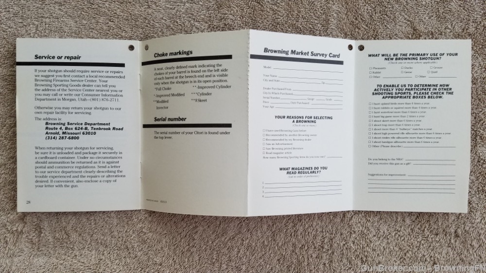 Orig Browning Citori Owners Instruction Manual-img-2