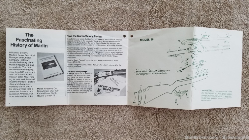 Orig Marlin Model 60 Owners Instruction Manual 1989-img-1