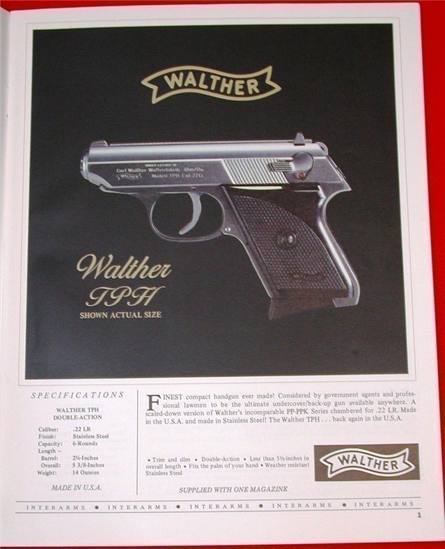 Orig Interarms Catalog Walther Star Rossi 1987-img-1