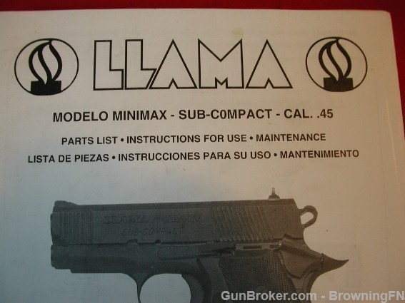 Orig Llama Mini Max .45 Owners Instruction Manual-img-2