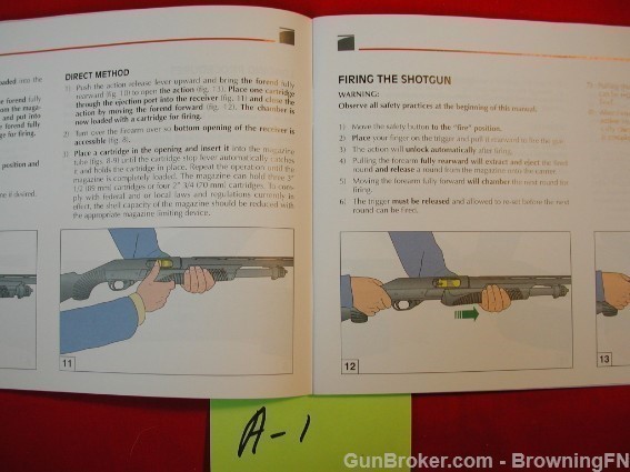 Orig Benelli Nova Pump 12 20 ga Owners Instruction Manual 357-img-1