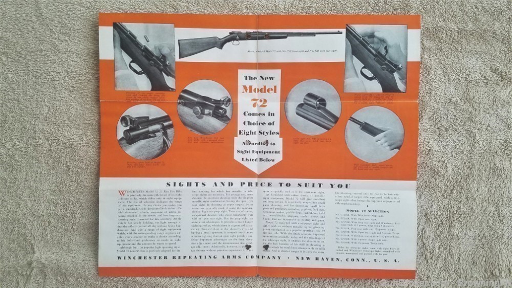 Orig Winchester Model 72 Rim Fire .22 Flyer-img-1