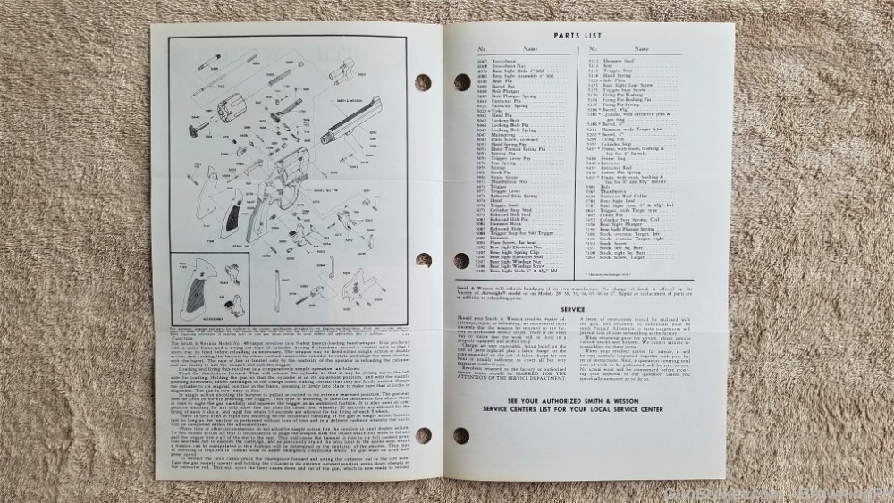 Orig S&W Model 48 Owners Instruction Manual 1974-img-1