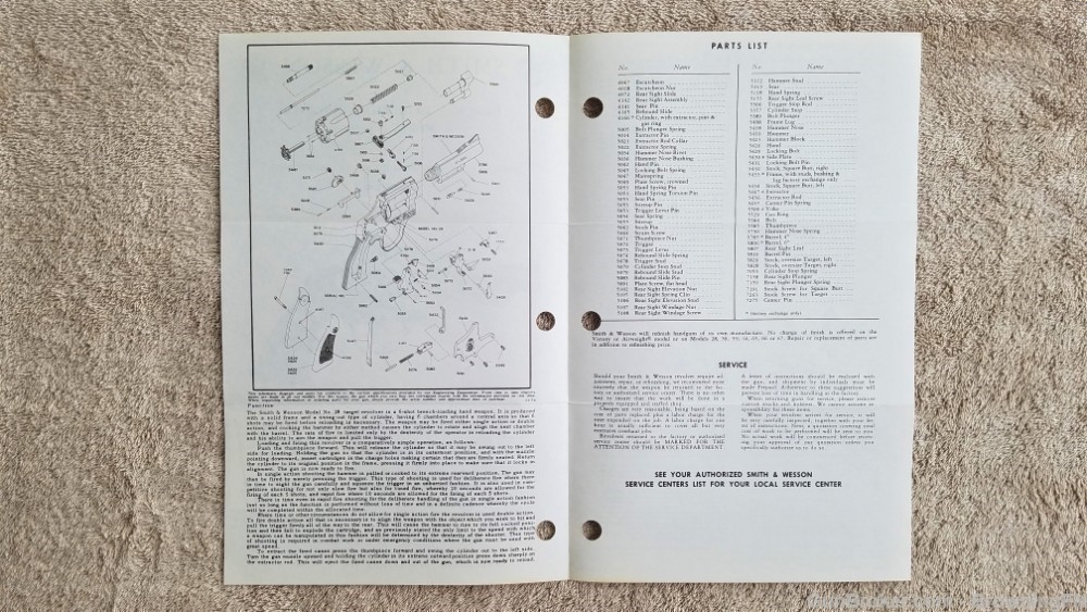 Orig S&W Model 28 Owners Instruction Manual 1974-img-1