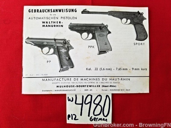Orig Walther PP PPK Sport Owners Manual German-img-0