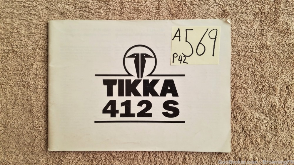 Orig Sako Tikka 412 S Owners Instruction Manual-img-0