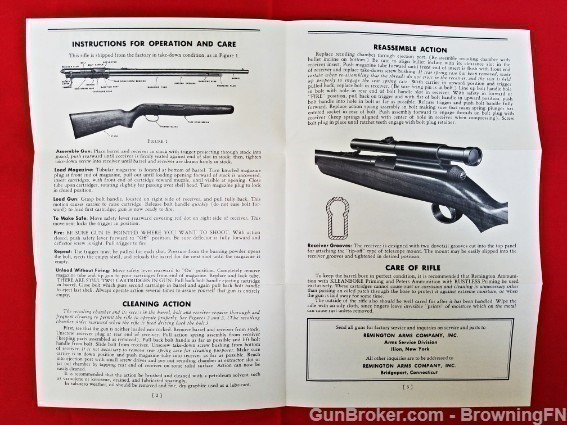 Orig Remington Model 550-1 Owners Instruction Manual-img-1