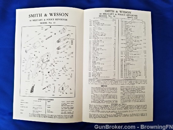 Orig S&W Model 10 Owners Instruction Manual 1969-img-1