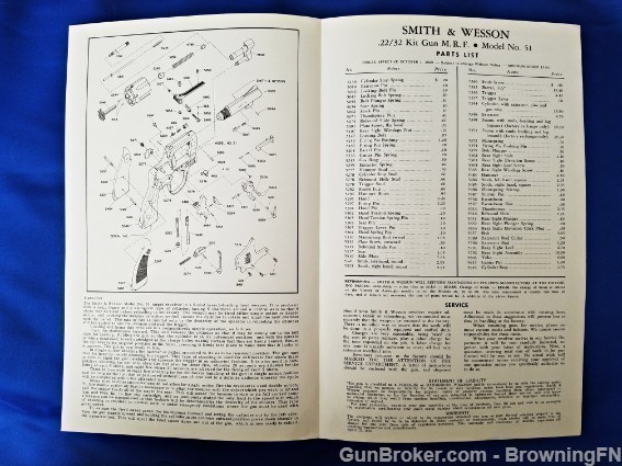 Orig S&W Model 51 Owners Manual 1969-img-1
