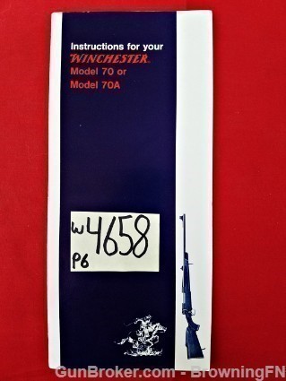 Orig Winchester Model 70 70A Owners Instruction Manual-img-0