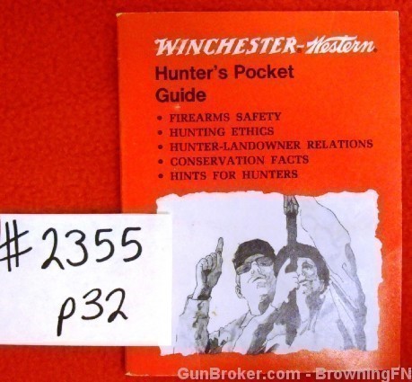 Orig Winchester Flyer Hunters Pocket Guide-img-0